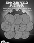 30mm Grassy Fields Resin Base Toppers x10