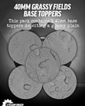 40mm Grassy Fields Resin Base Toppers x5