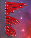 Space Fighter Move Templates Red
