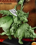 Orc warlord mounted on warboar