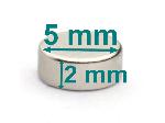 Magnes - �rednica 5 mm, grubo�� 2 mm